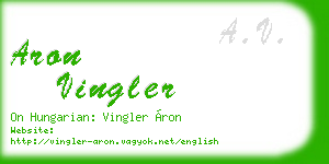 aron vingler business card